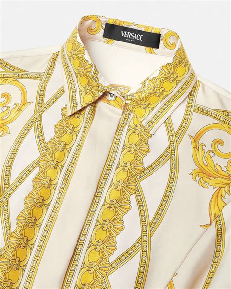 versace la coupe des dieux|La Coupe Des Dieux silk shirt dress .